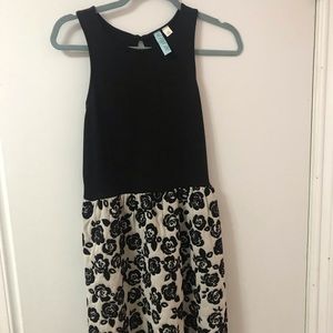 Francescas Short Dress, Black & White Size L